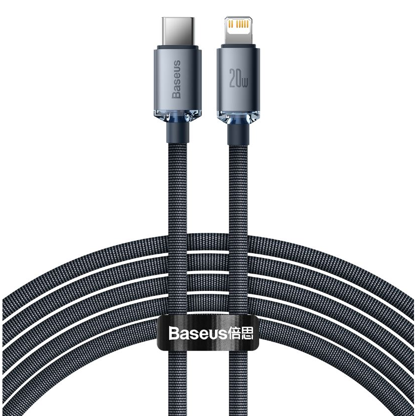 Kabel Baseus USB typ C - Apple Lightning 2 m černý (CAJY000301)-0