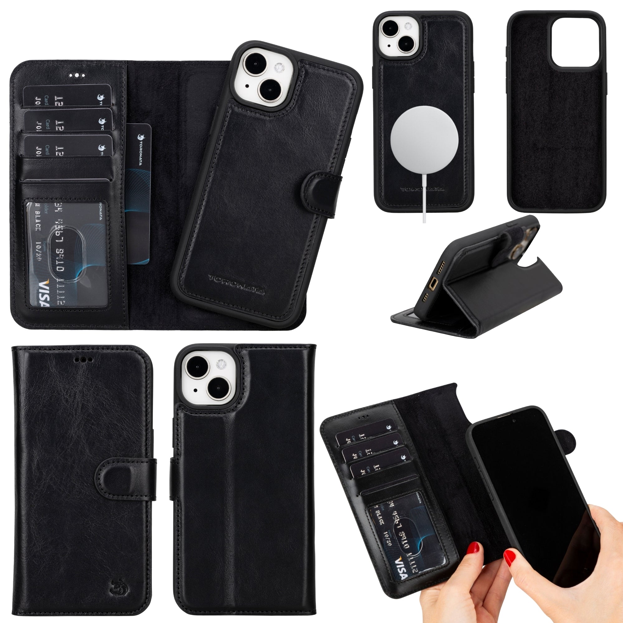 Casper Leather iPhone 14 Wallet Case | MagSafe-0
