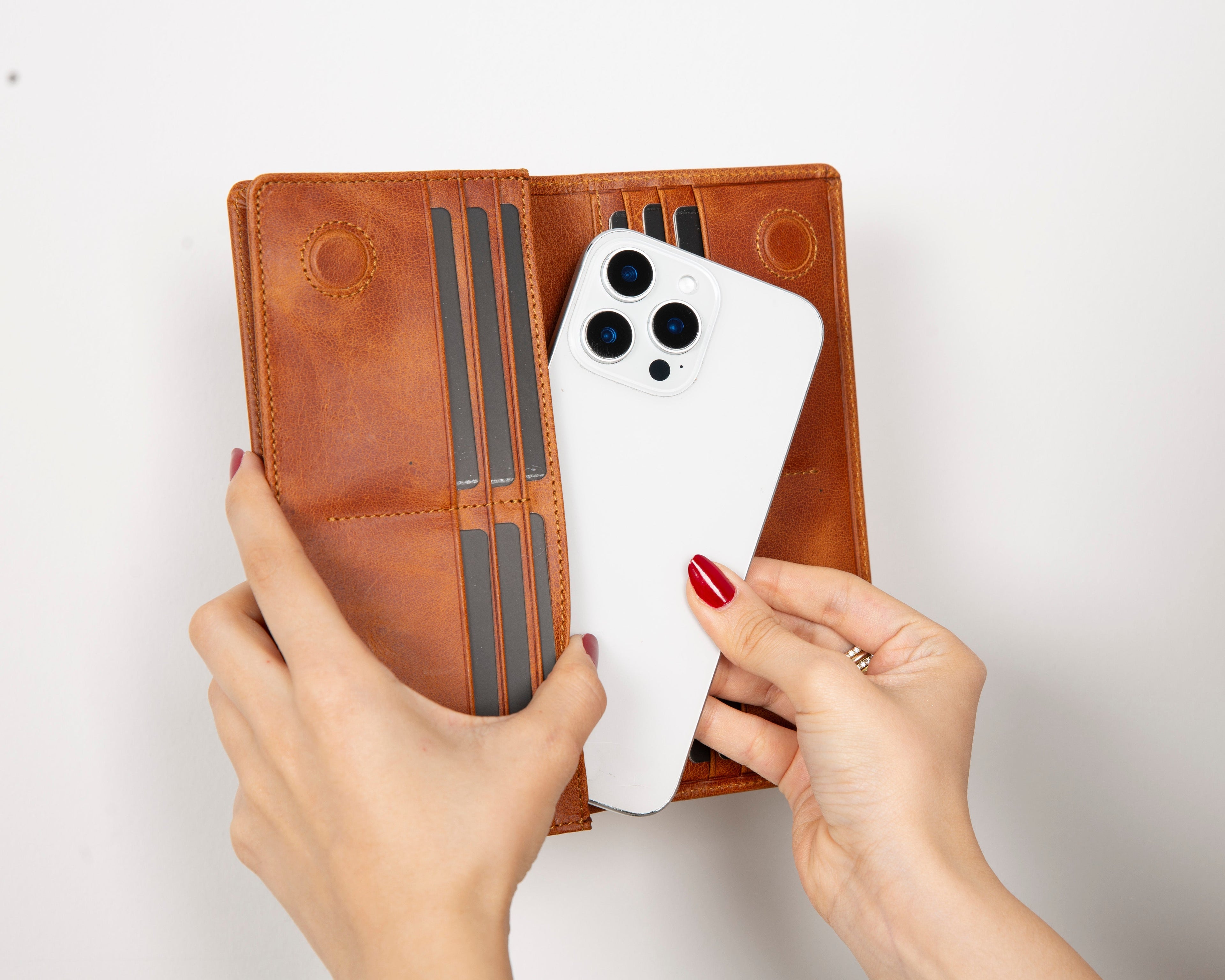 Sedona Leather Unisex Wallet – Genuine Leather Wallet with Phone Pocket & Card Organizer