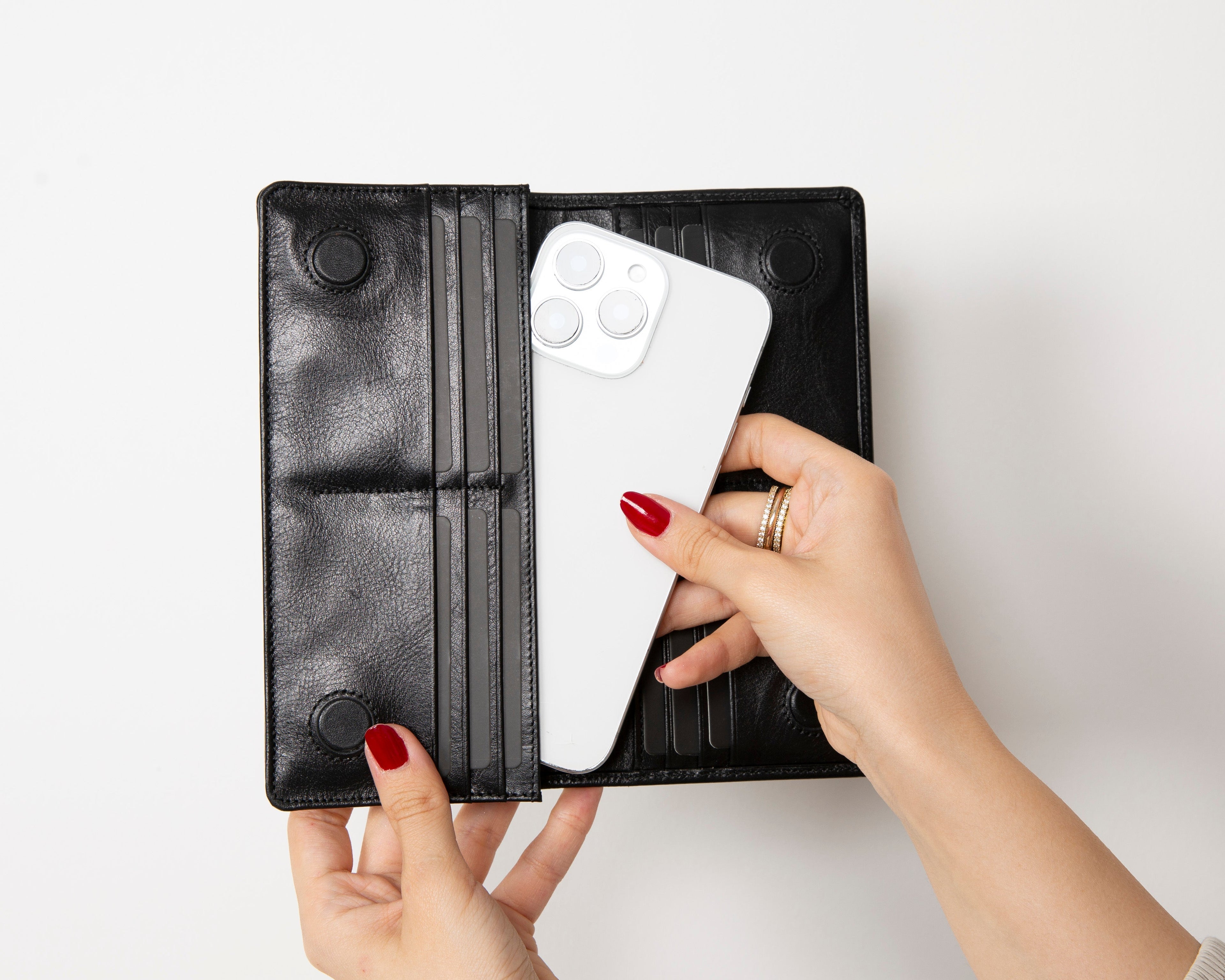 Sedona Leather Unisex Wallet – Genuine Leather Wallet with Phone Pocket & Card Organizer