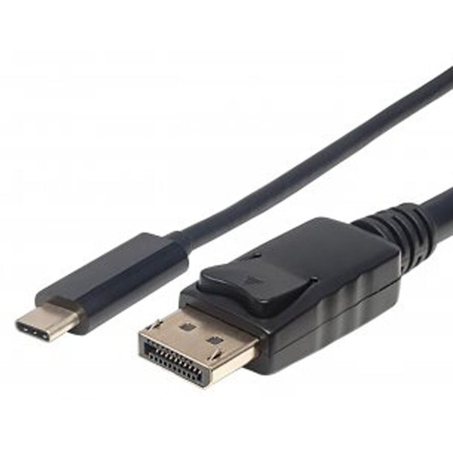 Manhattan 152471 adaptor pentru cabluri video 1 m USB tip-C DisplayPort Negru (152471)-0