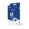Cablu Hyper, 3MK, USB-C/USB-C, 100W, 2m, Alb (3MK464543)-0