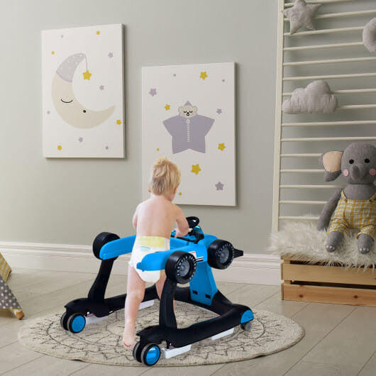5-in-1 Baby Walker with Adjustable Height and Speed for Boys Girls 6-18 Months-1