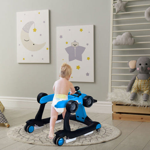 5-in-1 Baby Walker with Adjustable Height and Speed for Boys Girls 6-18 Months-1
