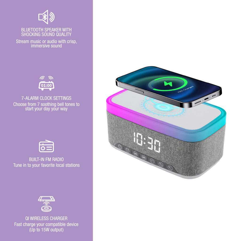 Power & Comfort Trio – Sip & Charge Mug Warmer, All-in-One Alarm Clock & 5-in-1 Folding Charging Station-1