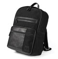 K0023AB | Zaino Porta Notebook in Canvas/Vera Pelle, pieno fiore, volanata - Colore Nero. Accessori Nickel Anticato, Chiusura con lampo. Dimensioni: cm 29 x 40 x15. Confezione: Sacchetto Tnt-0