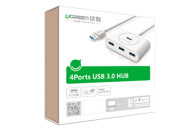 NNEDSZ USB 3.0 4 Ports Hub White 1M (20283)-2