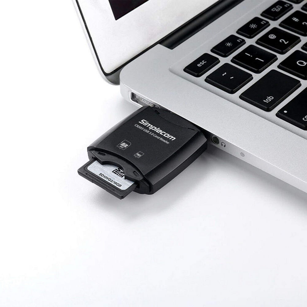 NNEDSZ CR303 2 Slot SuperSpeed USB 3.0 Card Reader with Dual Caps-4