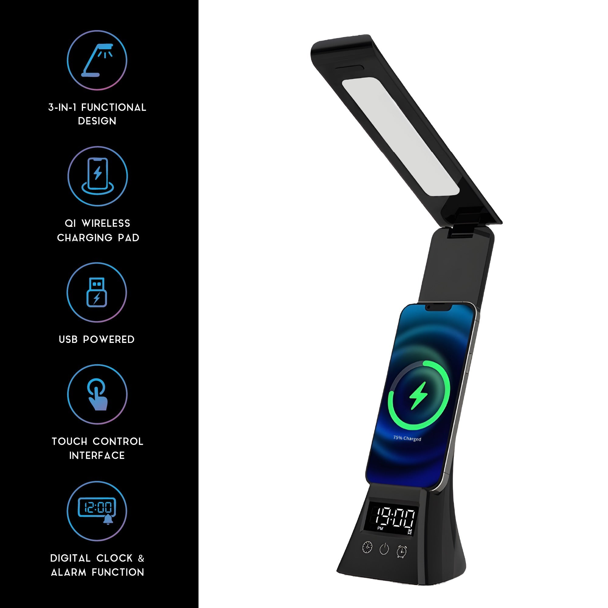 The Modern Workspace Productivity Bundle: Pursonic 3-in-1 LED Desk Lamp + Sip & Charge Wireless & Mug Warmer-2