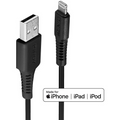 Кабел за данни Lindy 31322, USB - Lightning, 3 м, черен (31322)-0
