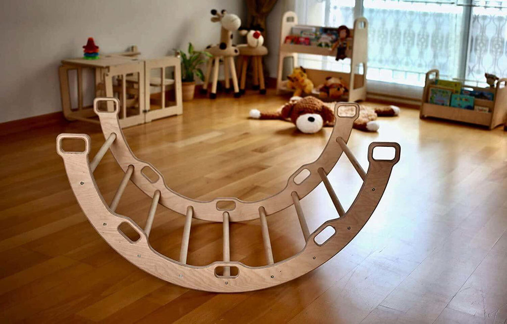 Climbing Arch / Rocker with Origami Pattern Pillow-4