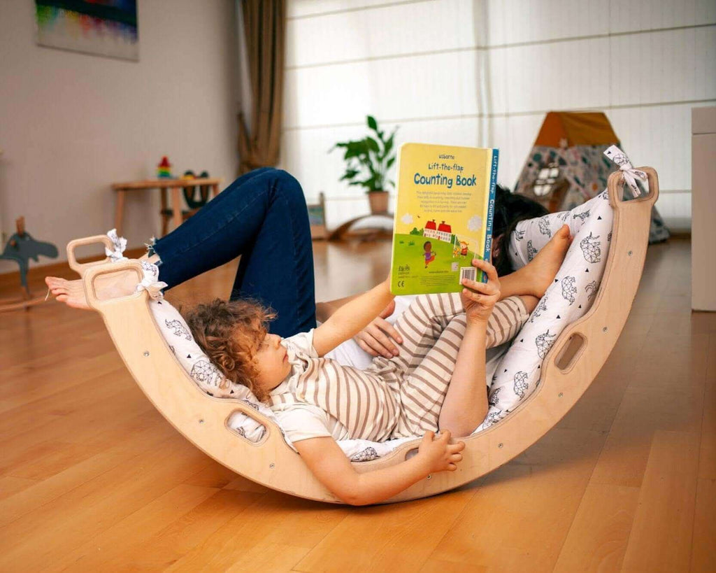 Climbing Arch / Rocker with Origami Pattern Pillow-1