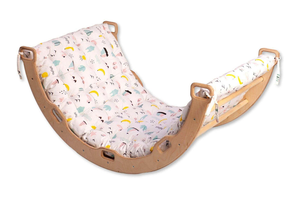 Climbing Arch / Rocker with Flamingo Pattern Pillow-4
