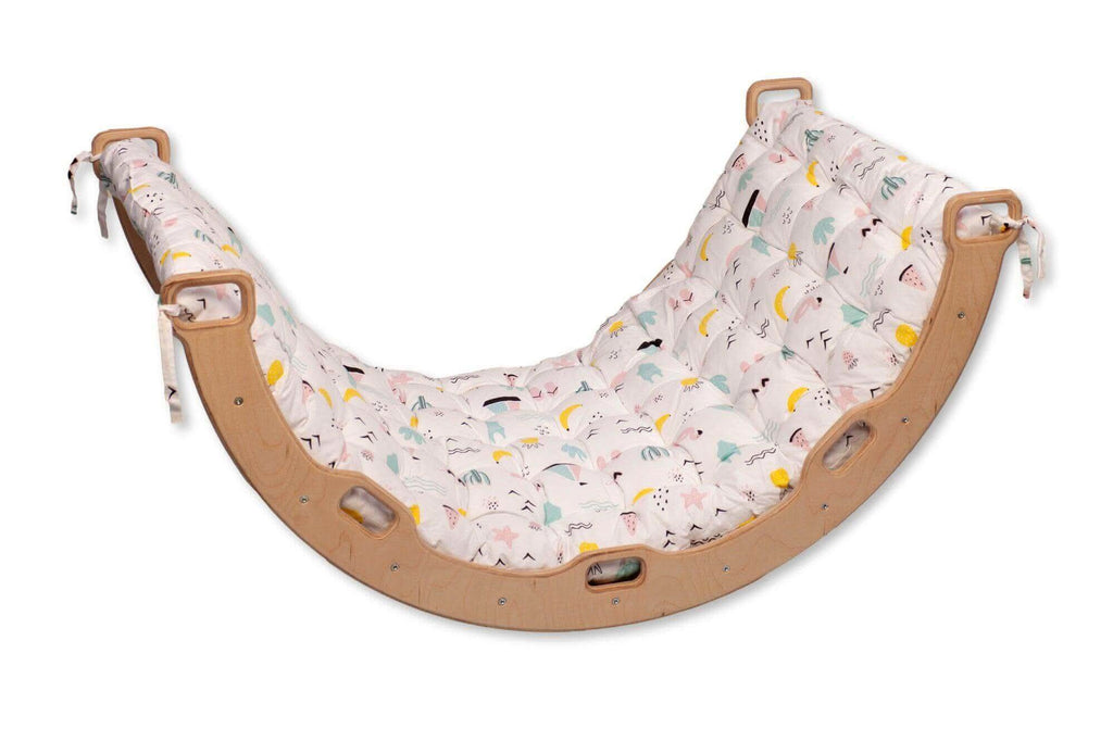 Climbing Arch / Rocker with Flamingo Pattern Pillow-2