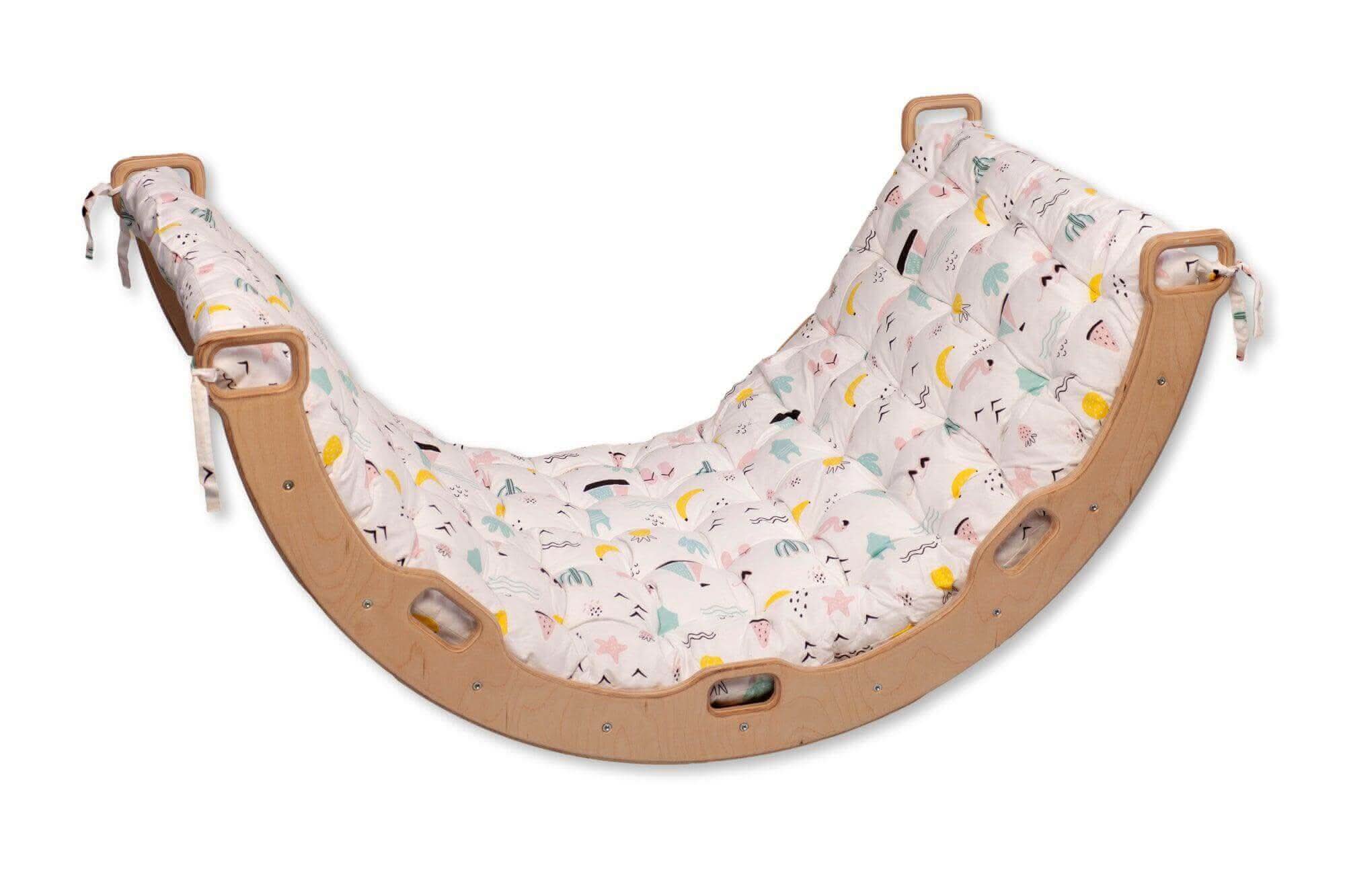 Climbing Arch / Rocker with Flamingo Pattern Pillow-2