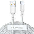 Cablu Date si Incarcare Baseus USB la USB Type-C, 1.5 m, 40W, 5A, (Set 2 Bucati), TZCATZJ-02, Alb (TZCATZJ-02)-0