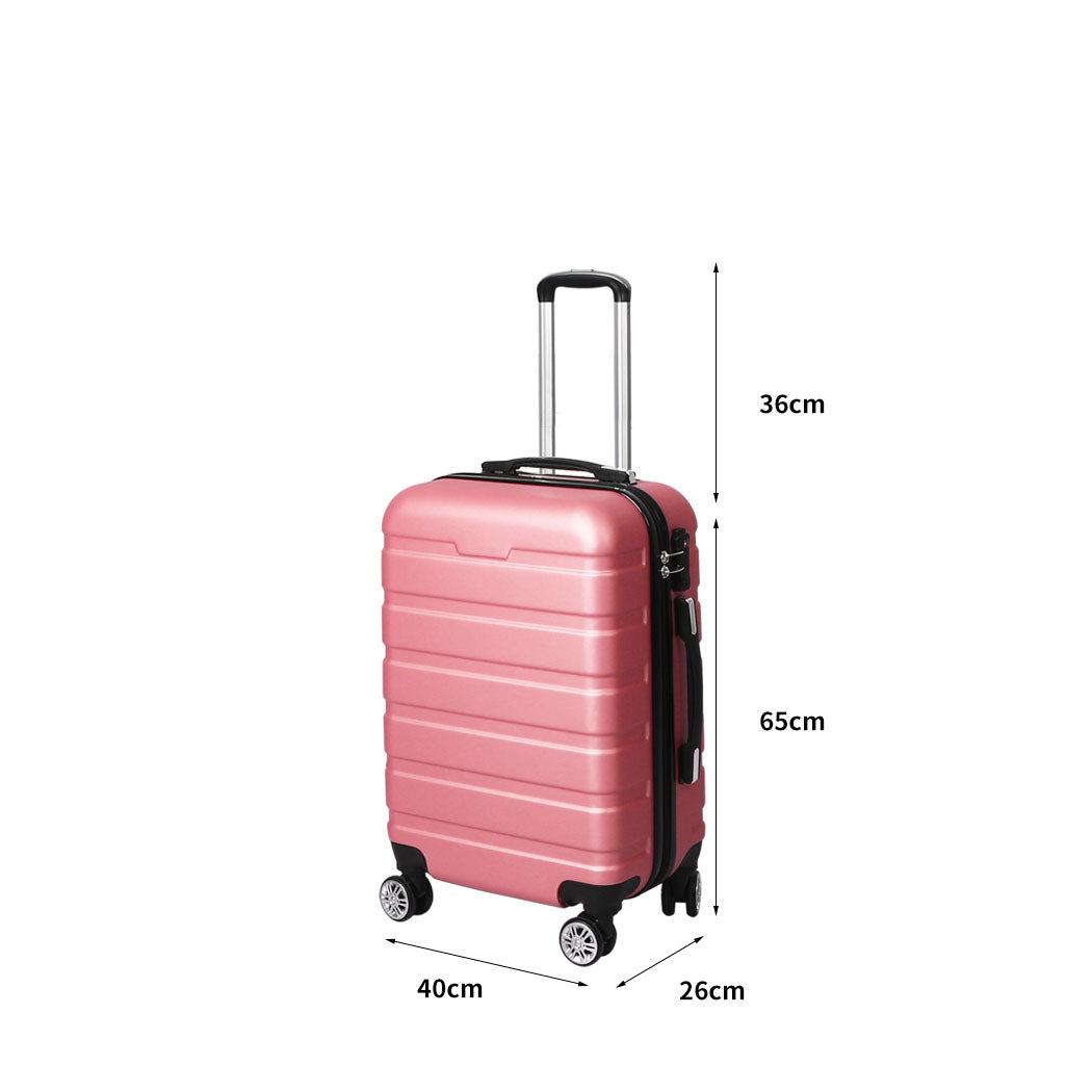 NNEIDS Slimbridge 24"Luggage Case Suitcase Rose Gold 24 inch-1