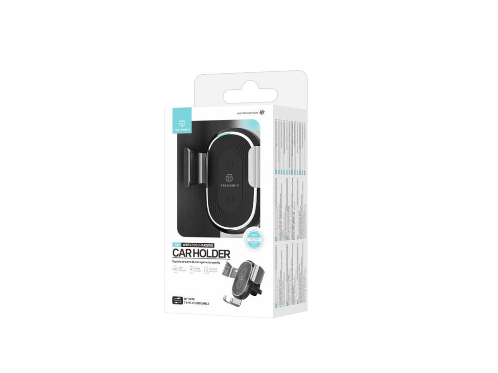 Techancy Suporte Para Telemóvel De Automóvel Com Carregamento Sem Fios TF2795, Carregamento De 15 W, Tecnologia Gravity Link-4